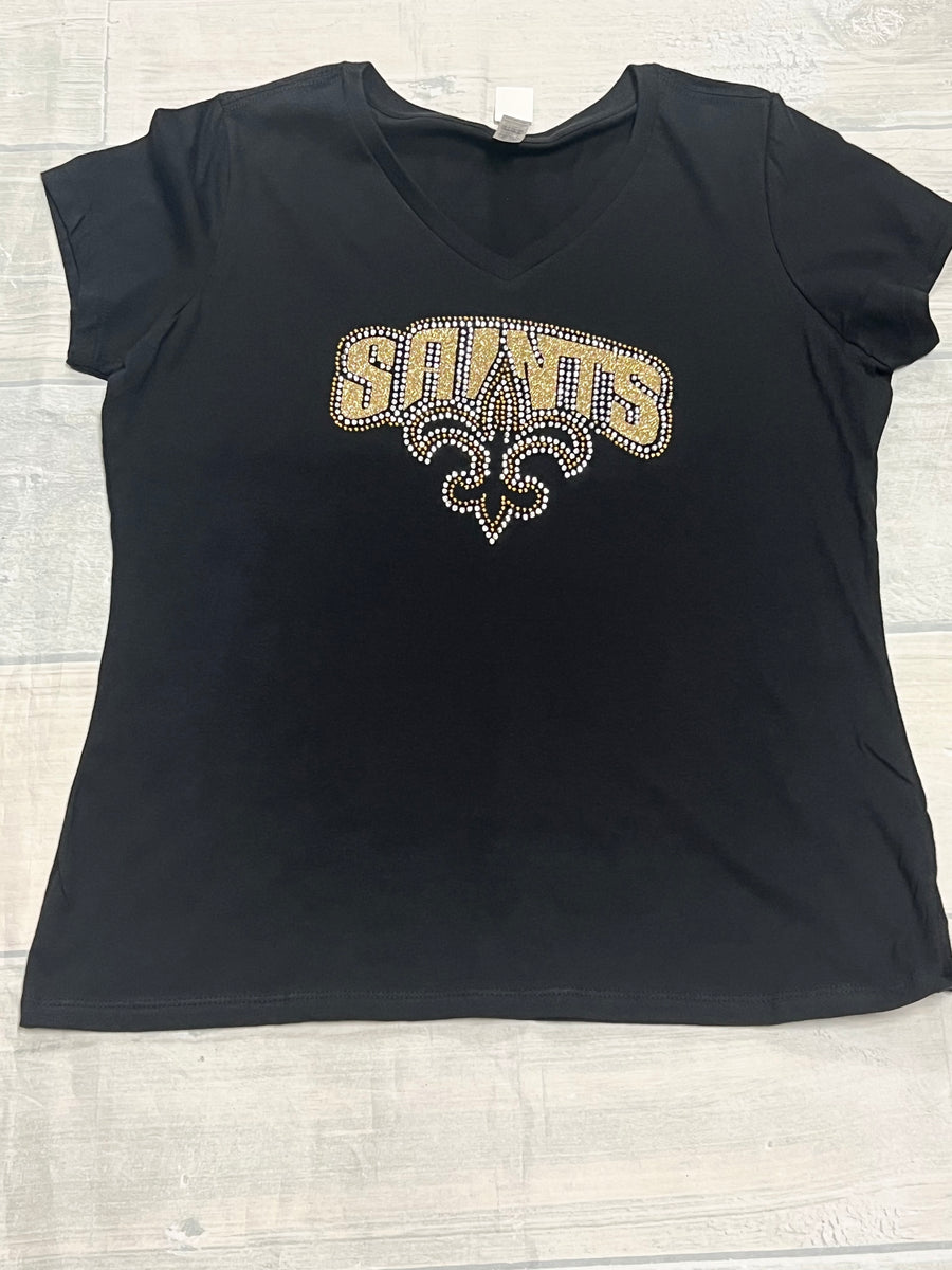 Touch Womens New Orleans Saints Graphic T-Shirt, White, Large