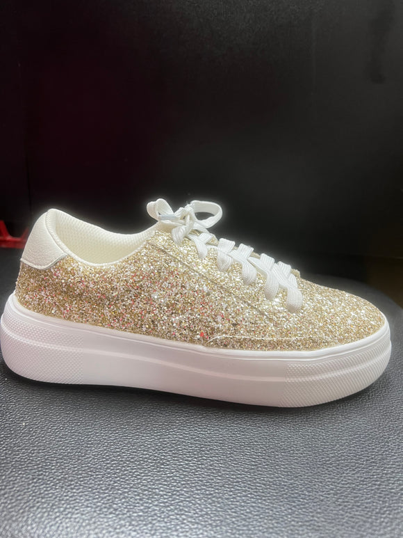 Shoes - Gold Chunky Glitter shoe