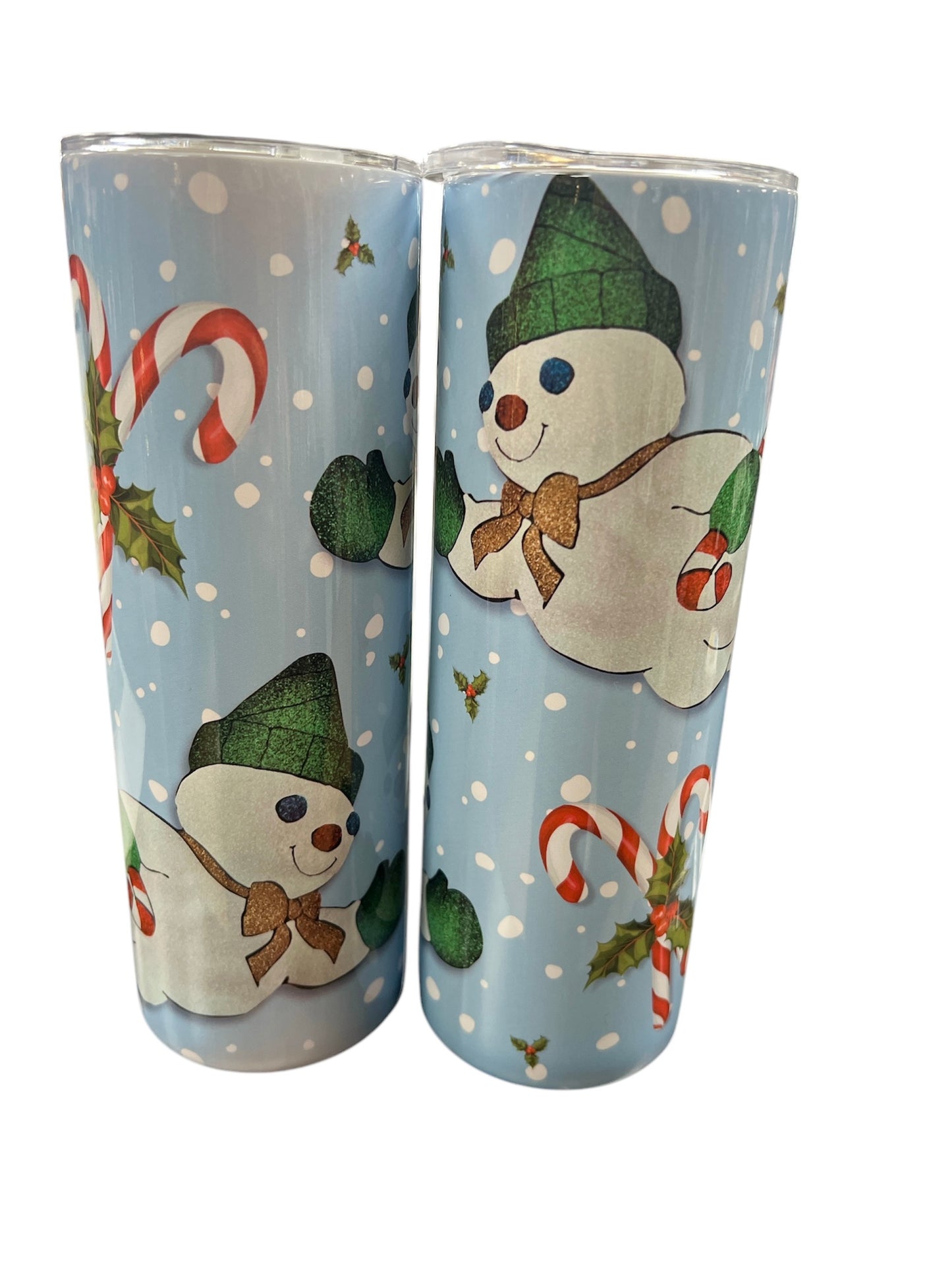 Flying snowball man tumbler