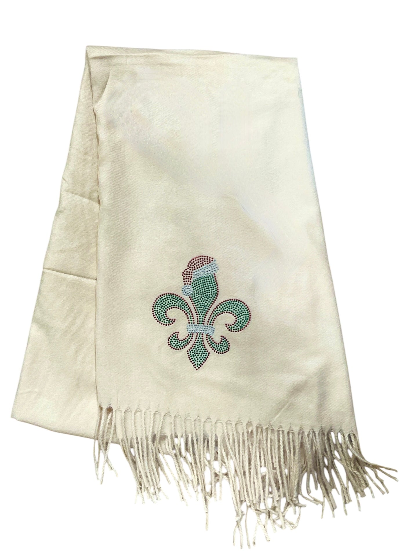 Christmas Fleur de lis scarves
