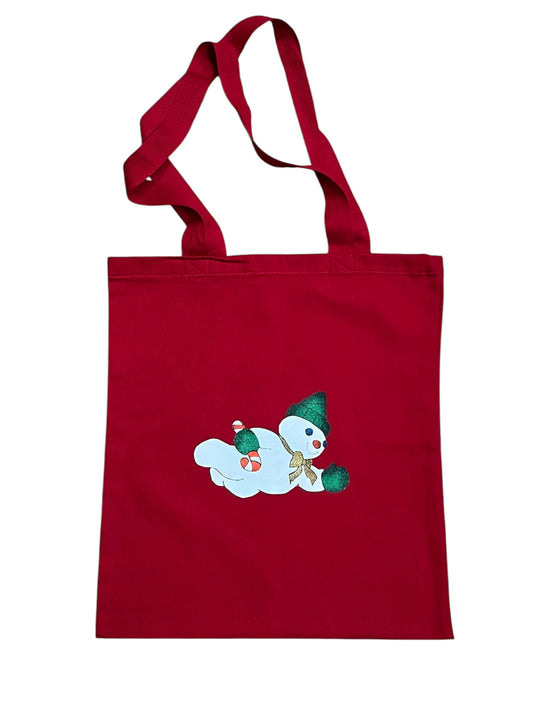 Flying Snowball man Canvas bag