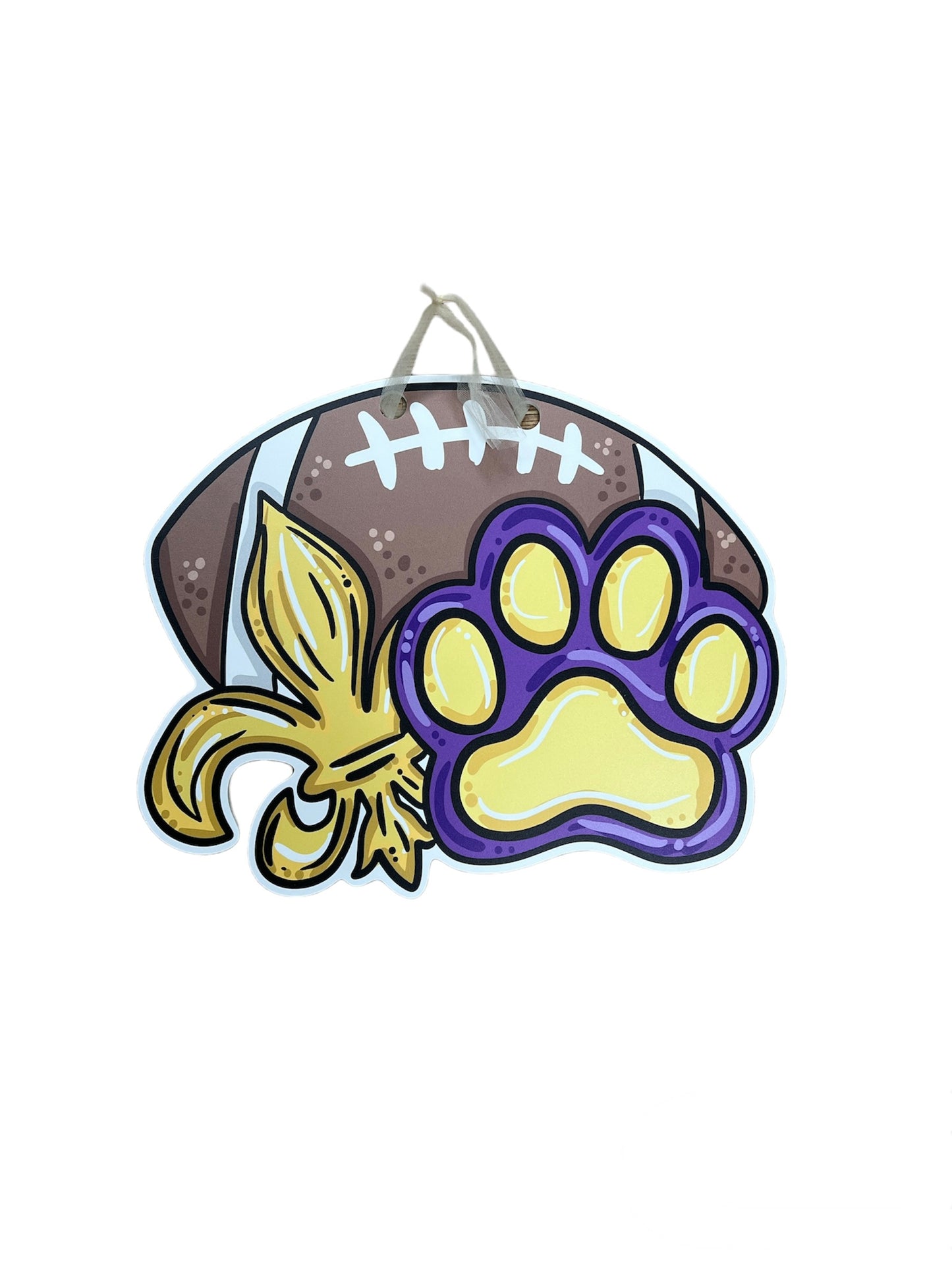 Half LSU/Saints Doorhanger