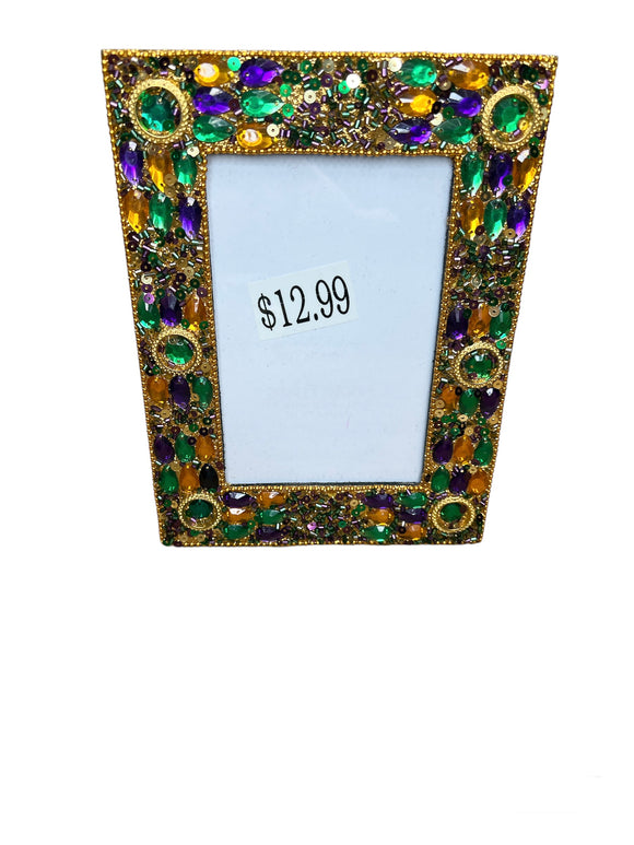 Picture Frames - Mardi Gras Jeweled 4 X 6 frames