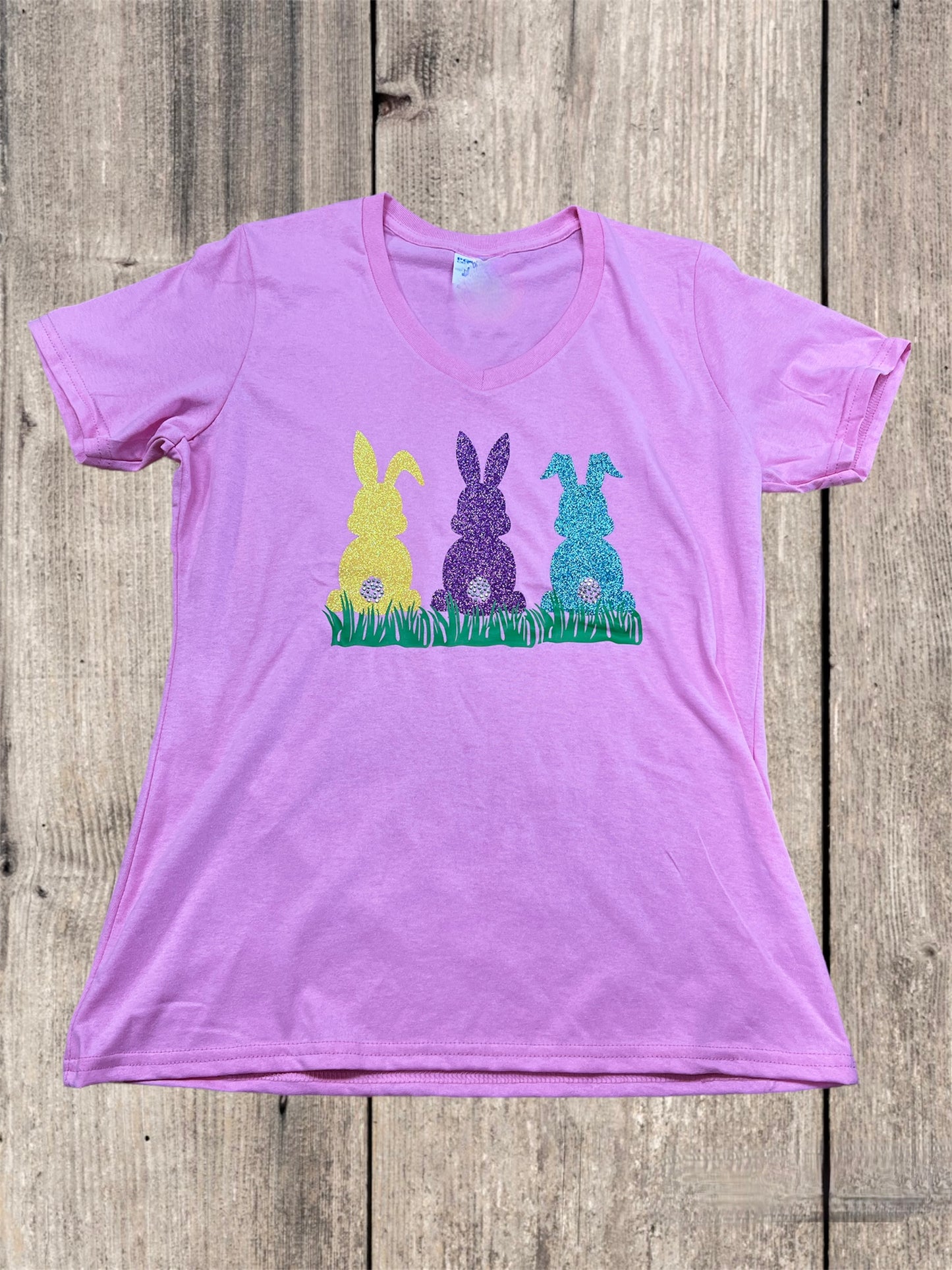 Glitter Easter bunny shirt