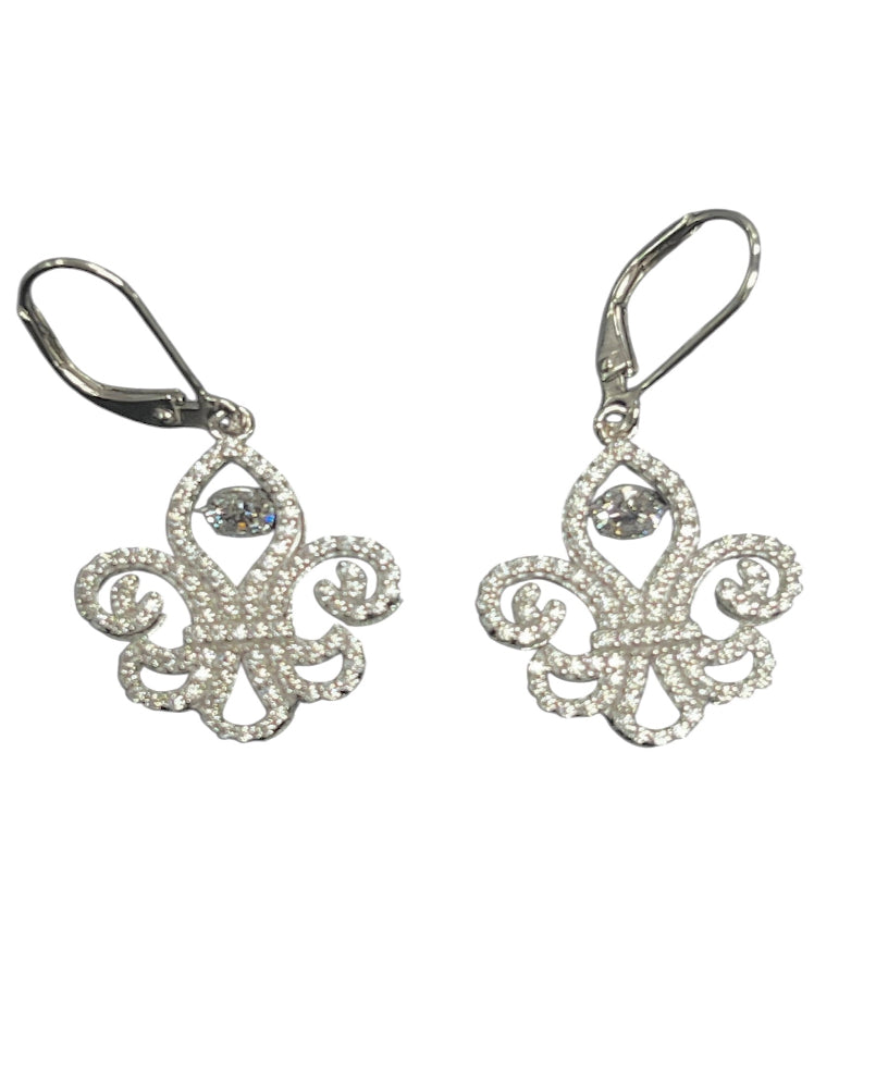 Sterling Silver or Gold Plated CZ Earrings