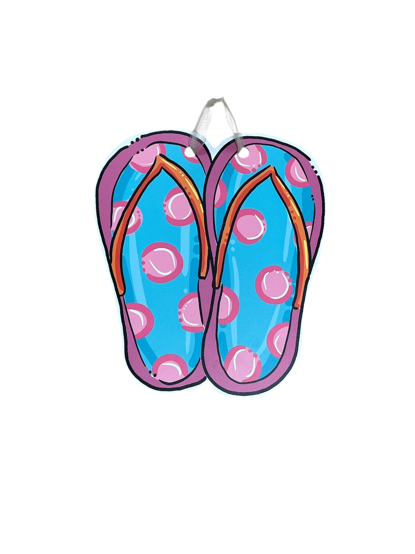 Flip-flop door hanger