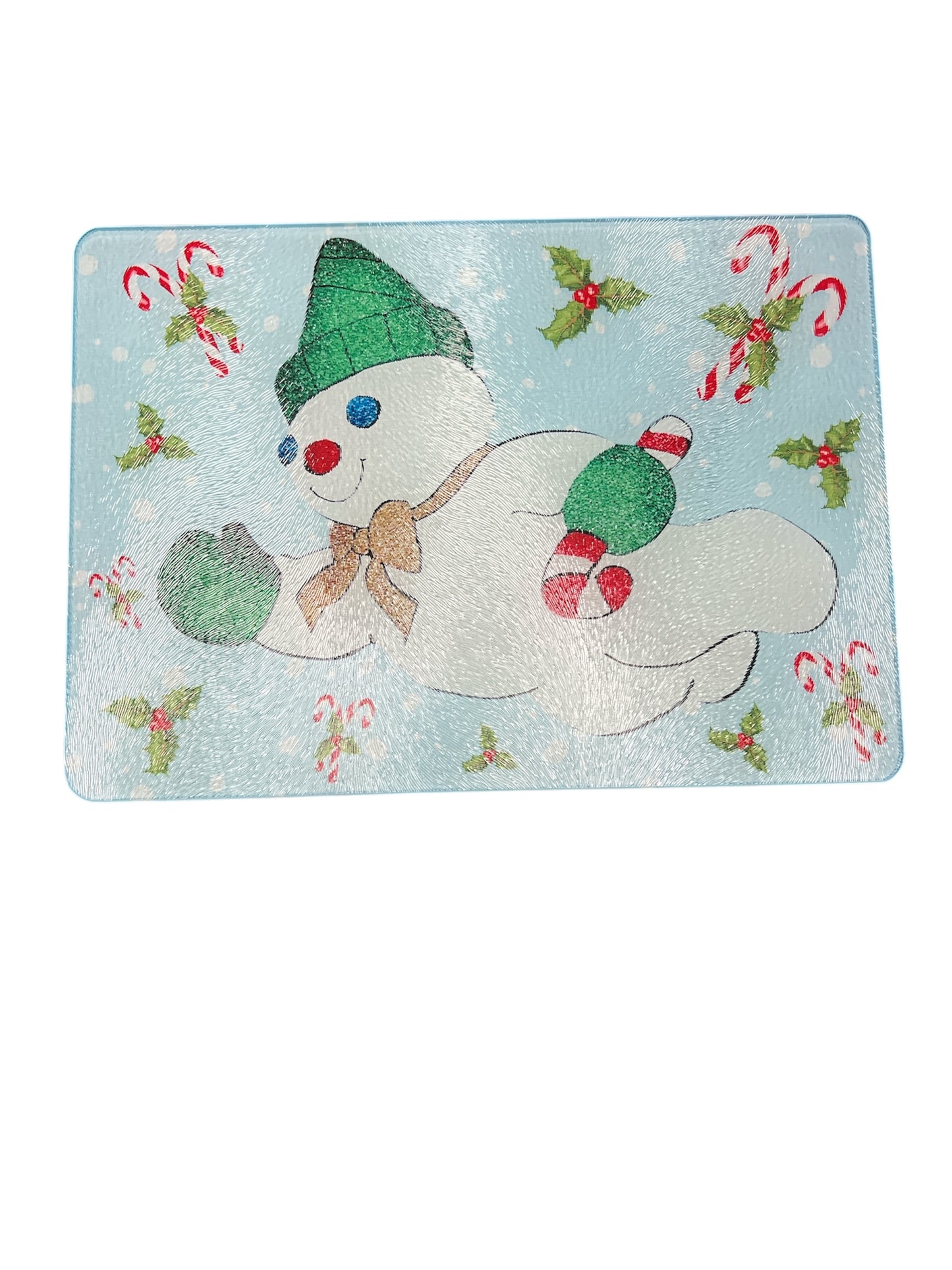Flying Snowball Man Cutting Board