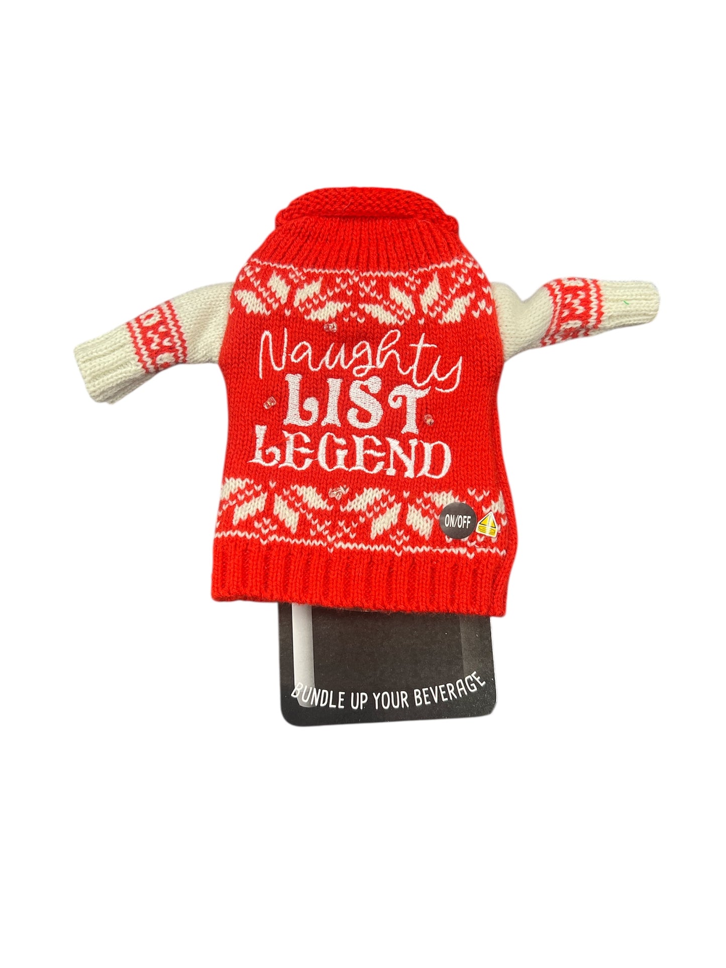 Flashing Ugly Sweater wine bottle sweaters