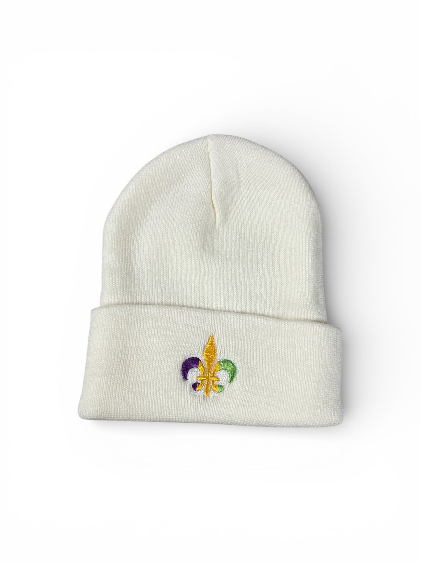 Mardi Gras Fleur De Lis Beanie
