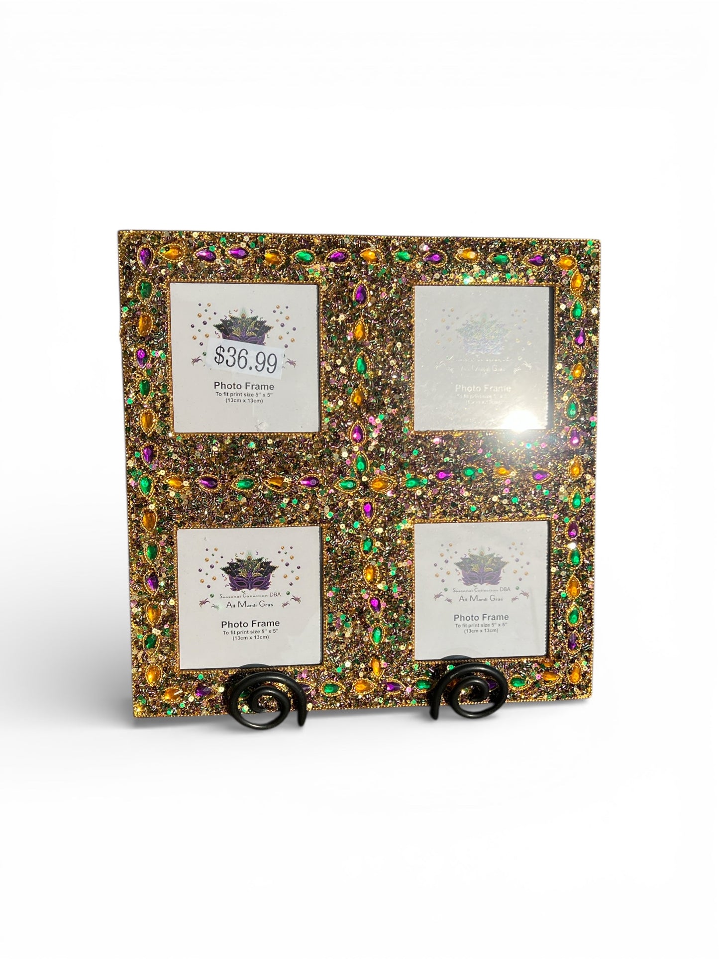 Mardi Gras Jeweled 4 opening frame