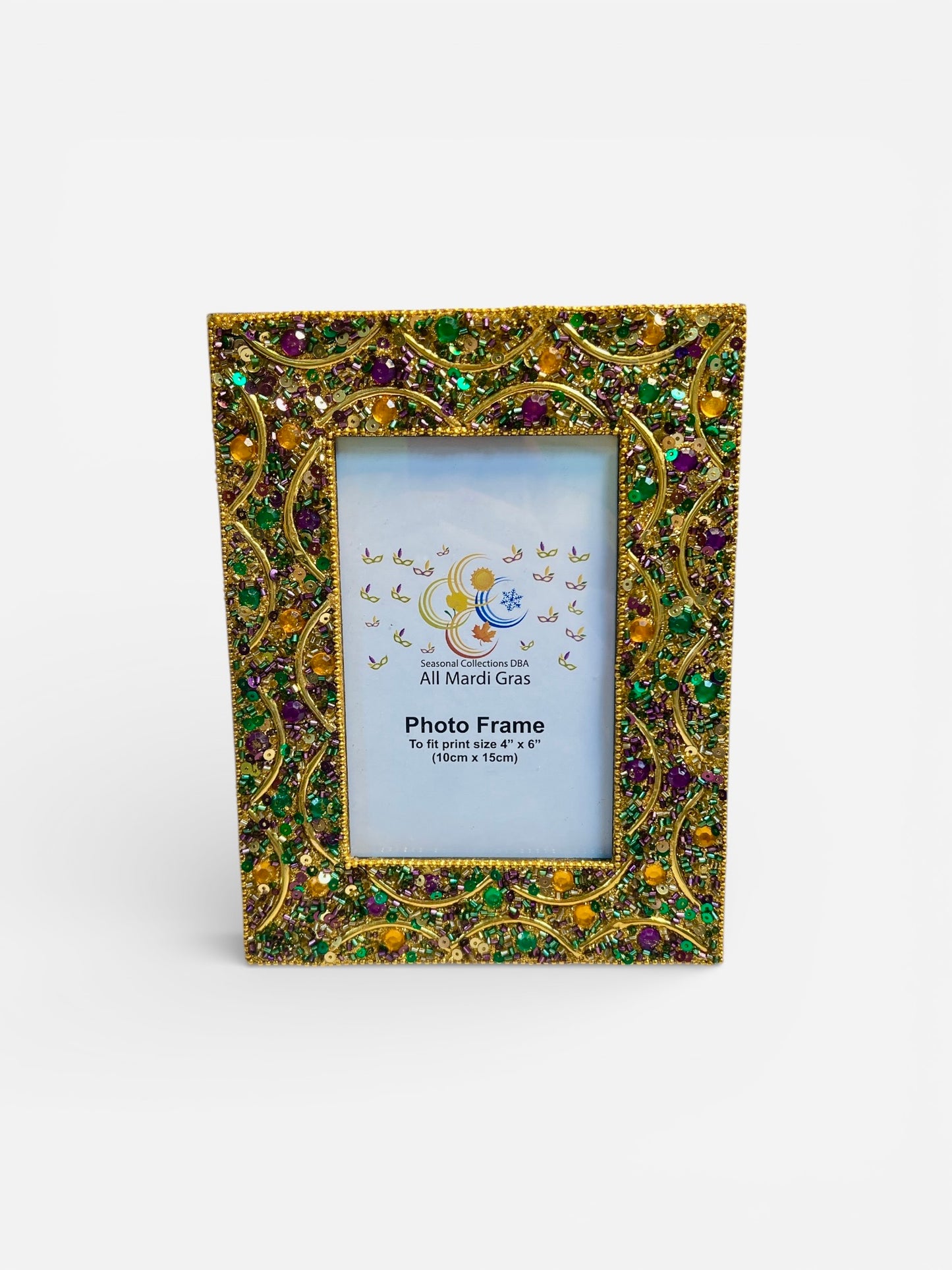 Mardi Gras 4x6 Jeweled Frame