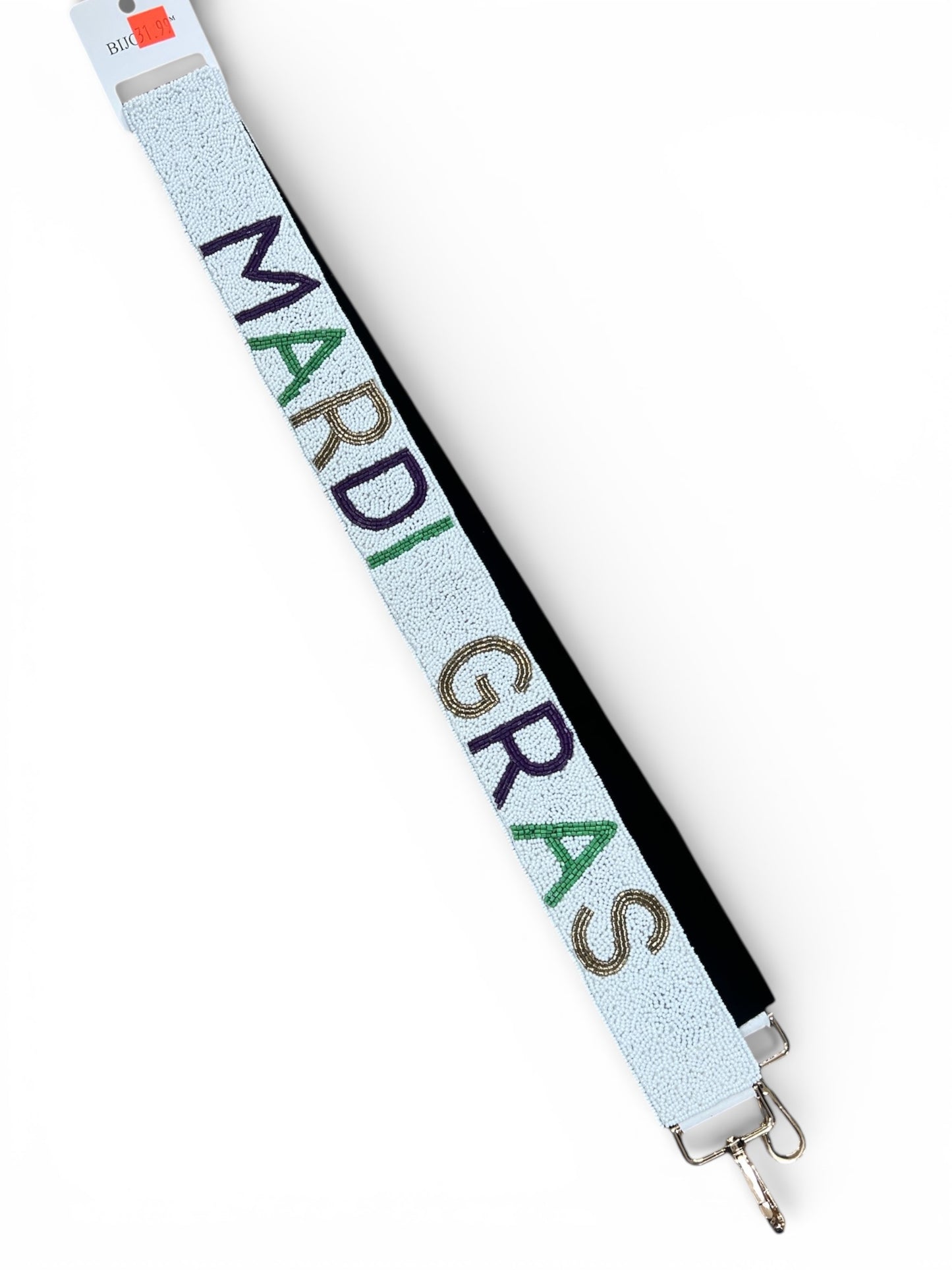 Mardi Gras Seed Bead Strap