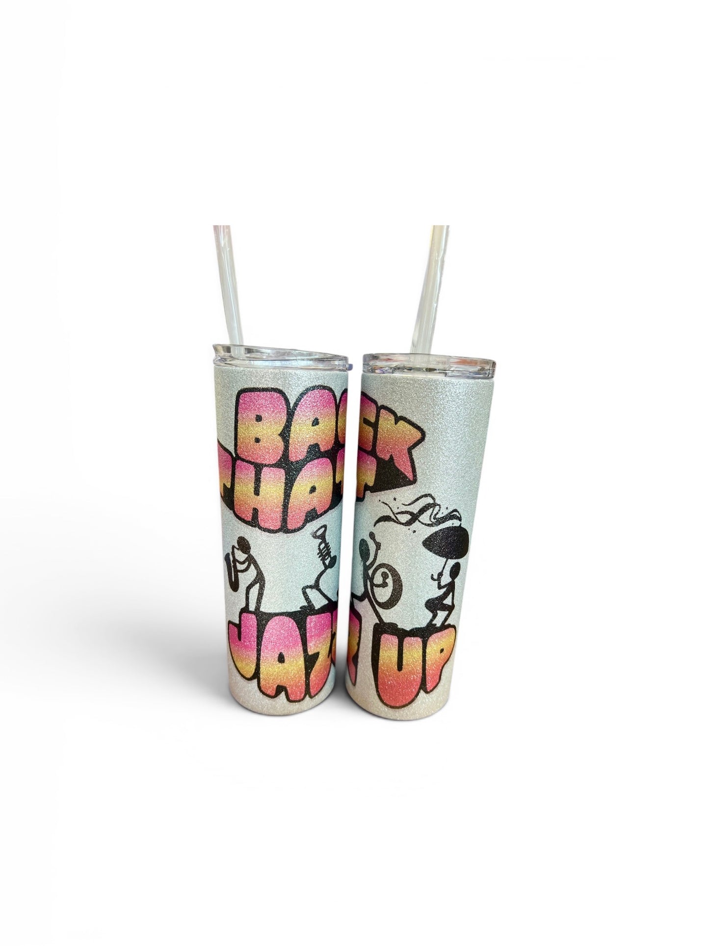 Back That Jazz Up Glitter Tumbler