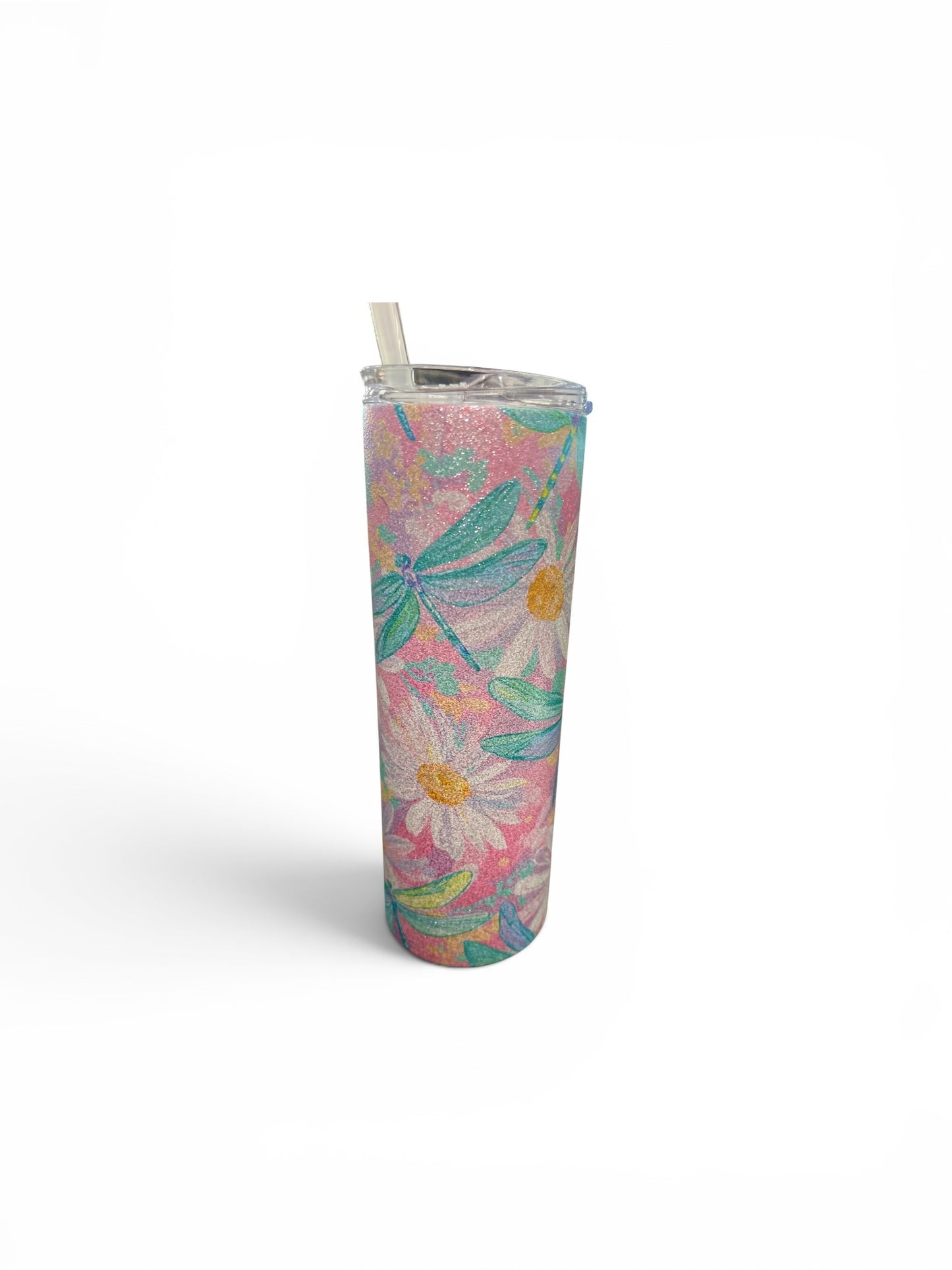 Dragonfly Glitter Tumbler