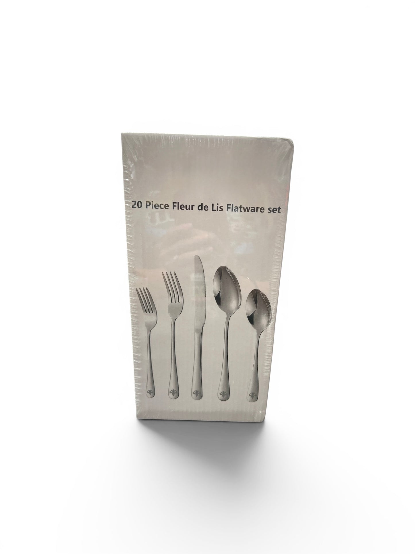 20 Pc Fleur De Lis Flatware Set