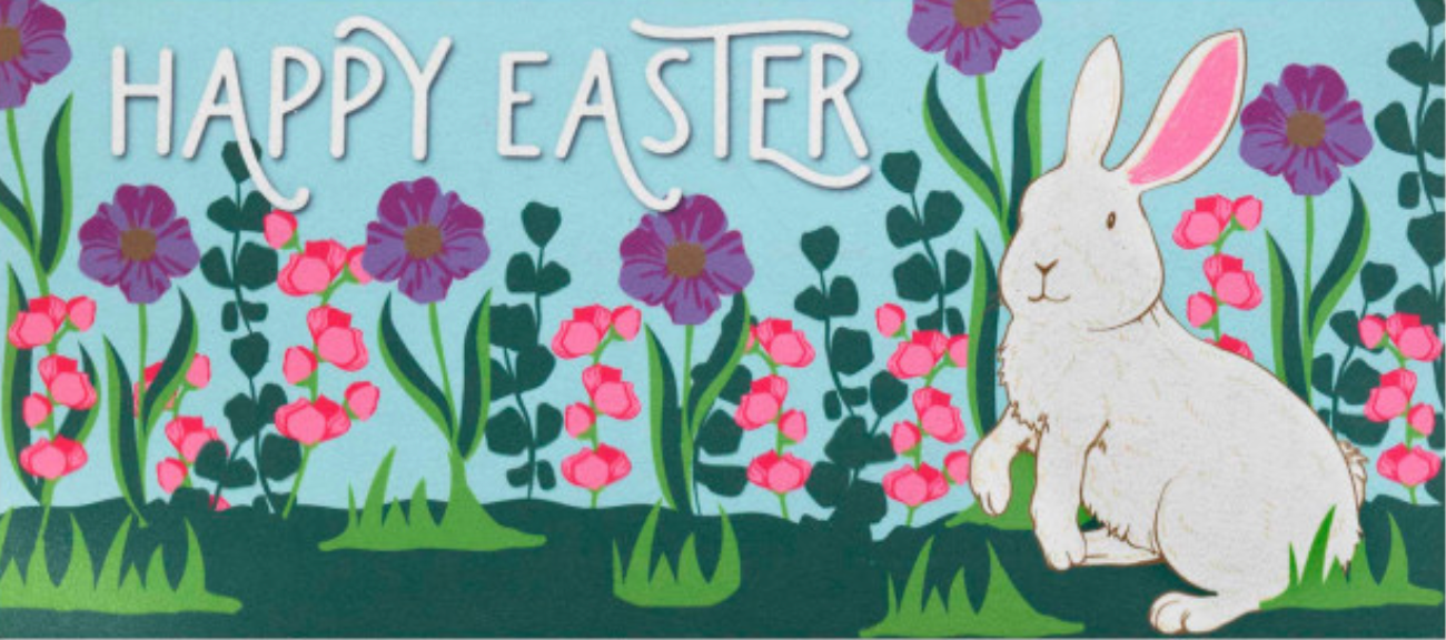 Happy Easter with bunny Switch Mat