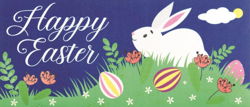 Happy Easter Bunny and eggs switch mat