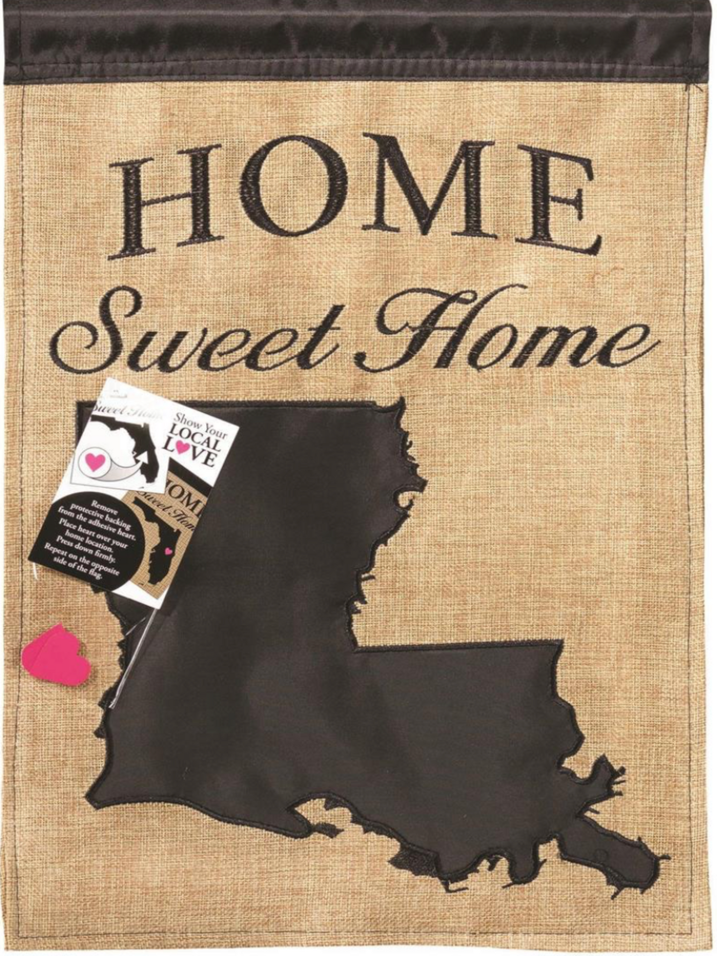 Louisiana Burlap Flag