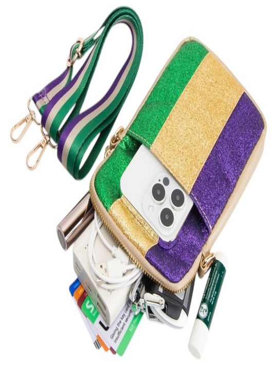 Mardi Gras Crossbody Purse