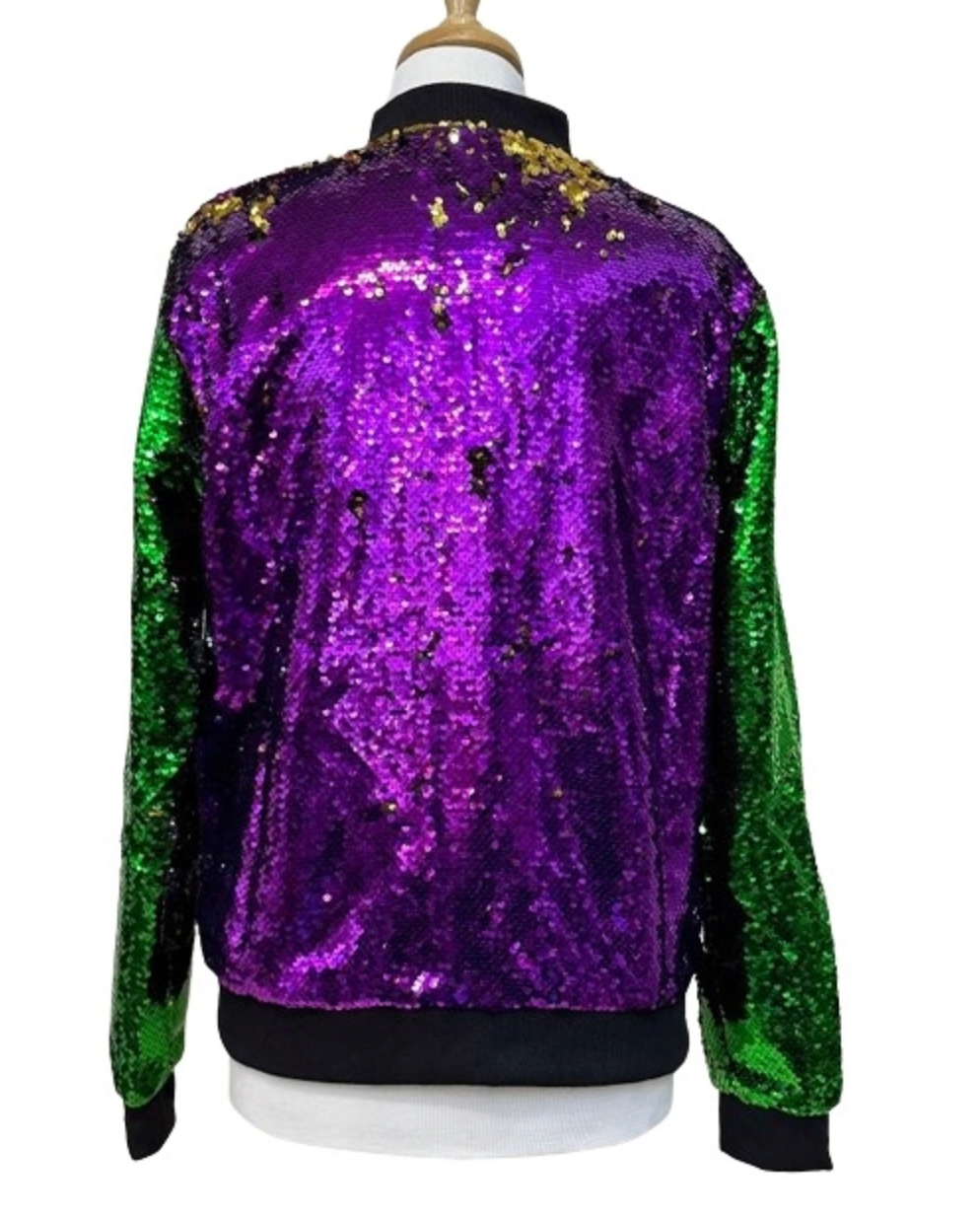 Mardi Gras color block jacket