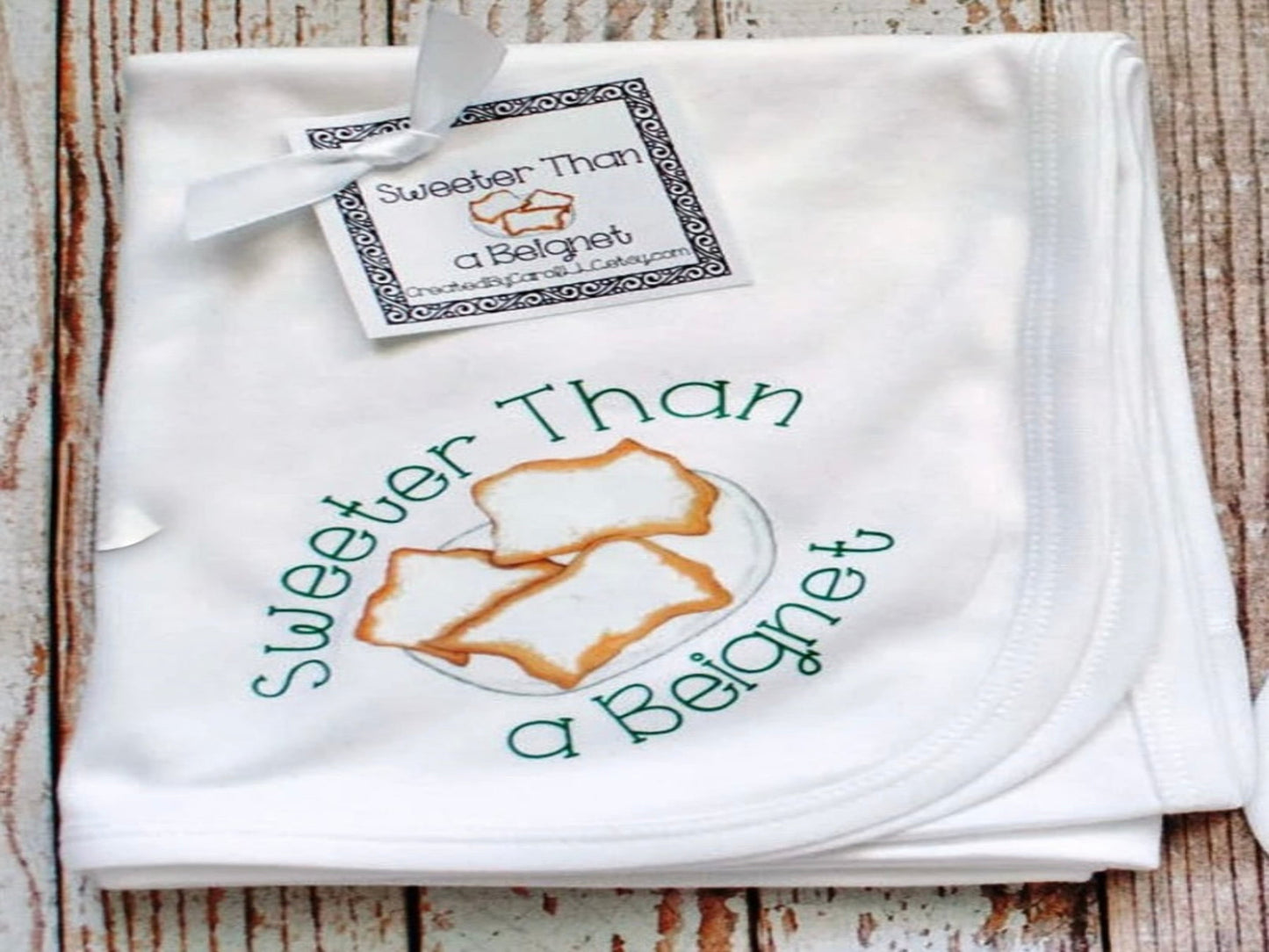 Sweeter Than A beignet Receiving Blanket