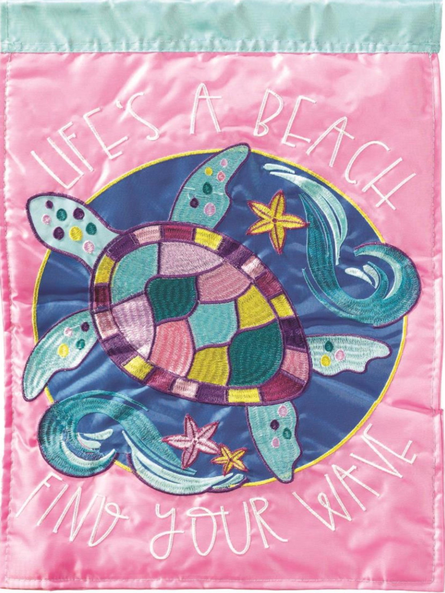 Turtle Lifes a beach garden flag