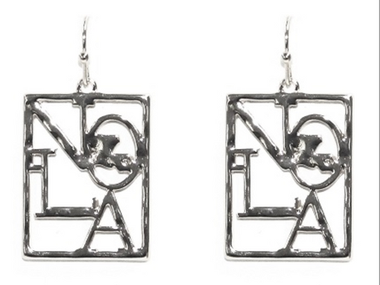 Silver NOLA Earrings