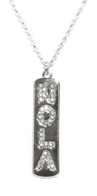 Silver NOLA Crystal Necklace