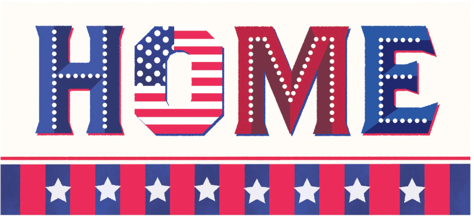Red white and blue home switch mat