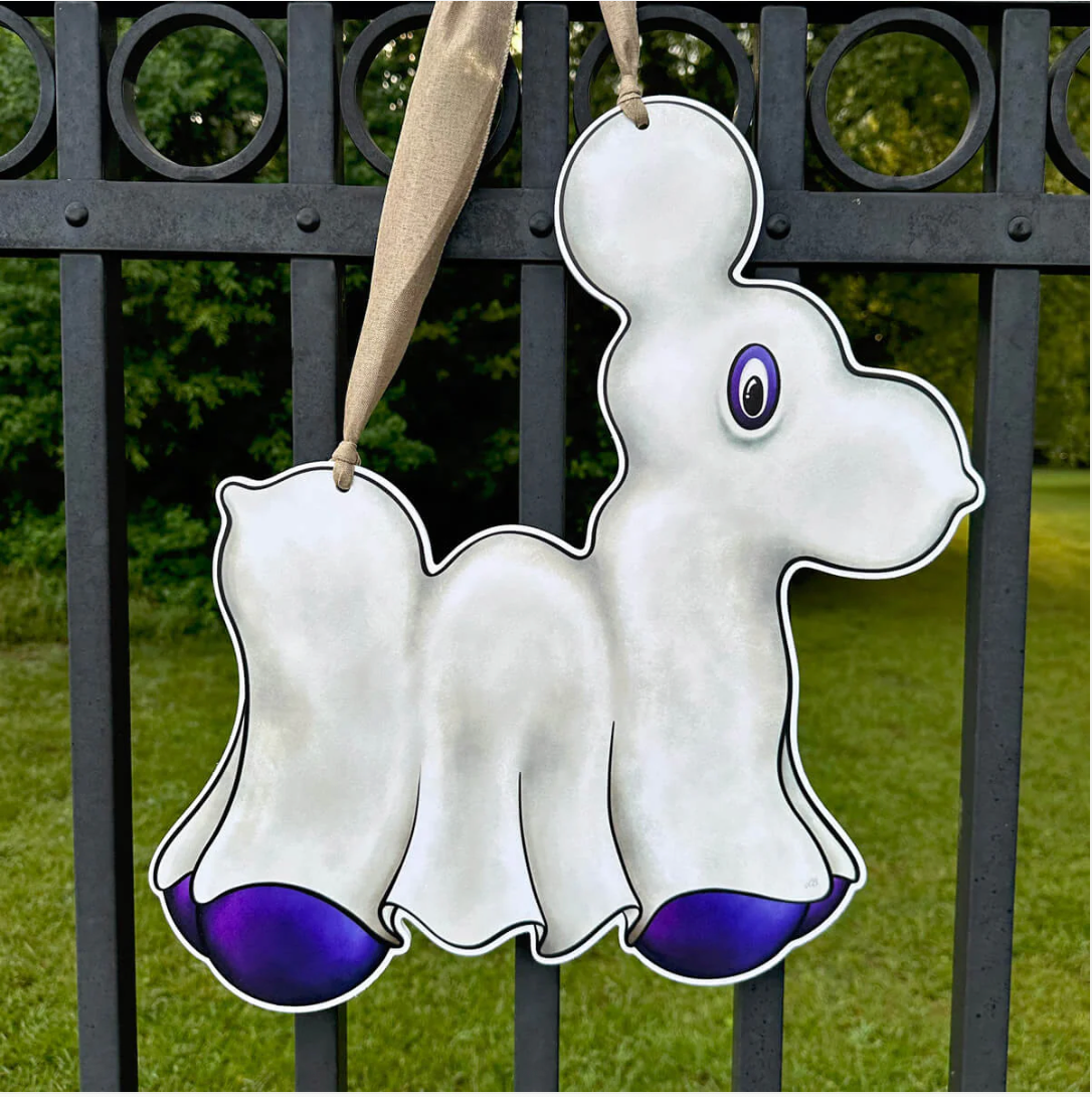 Ghost Bead Dog Door Hanger