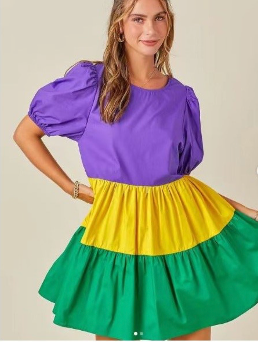3 Tier Mardi Gras Dress