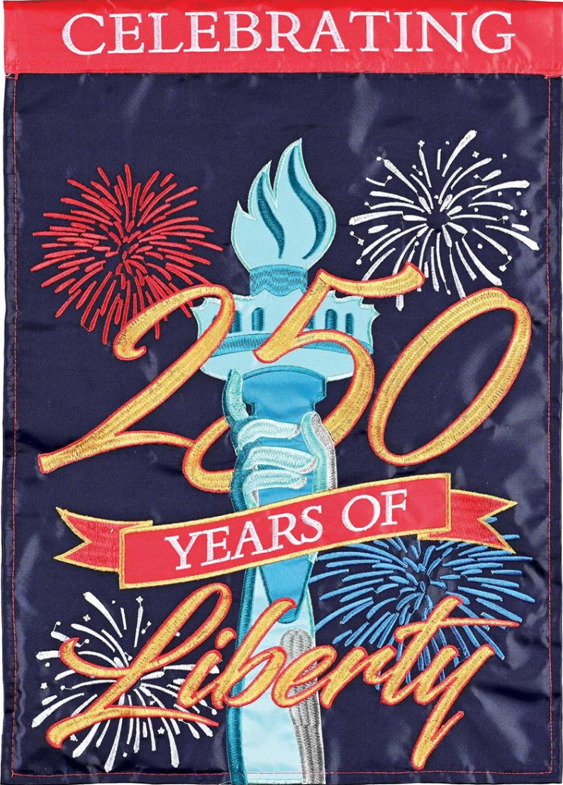 Celebrating 250 years of liberty Garden Flag