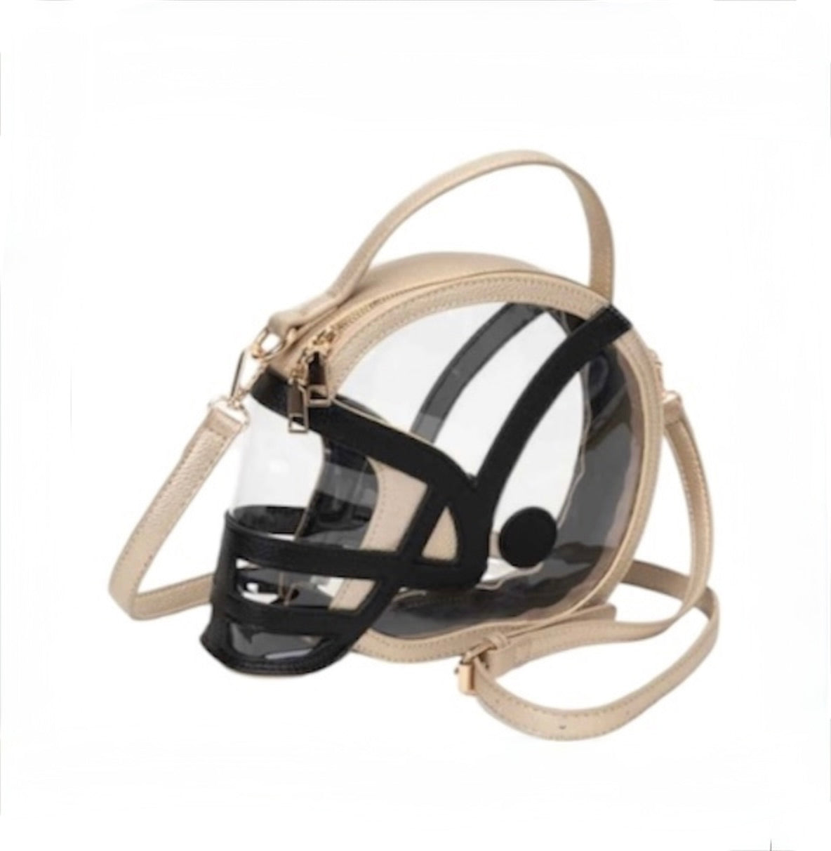 Gold & Black Clear Helmet Purse
