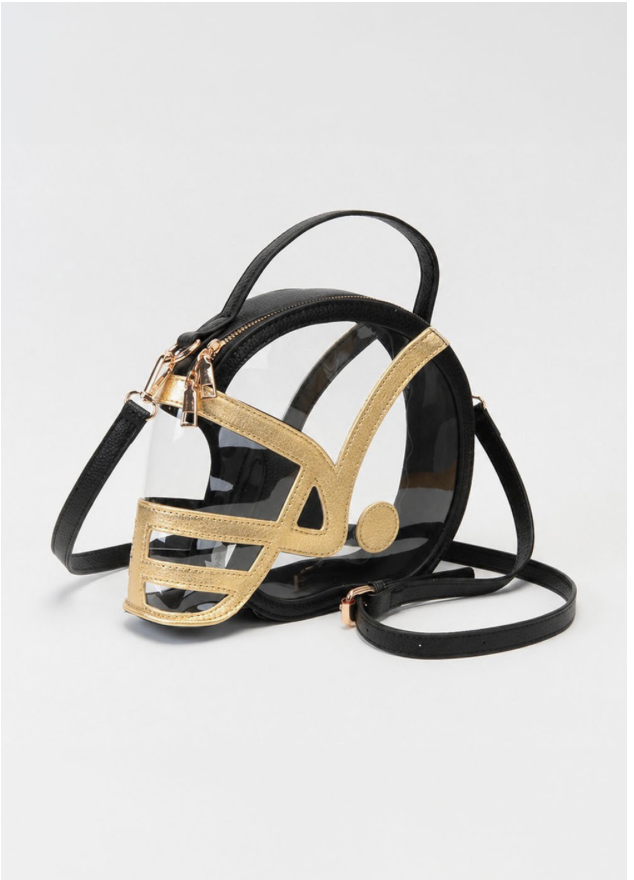 Black and Gold Helmet Purse