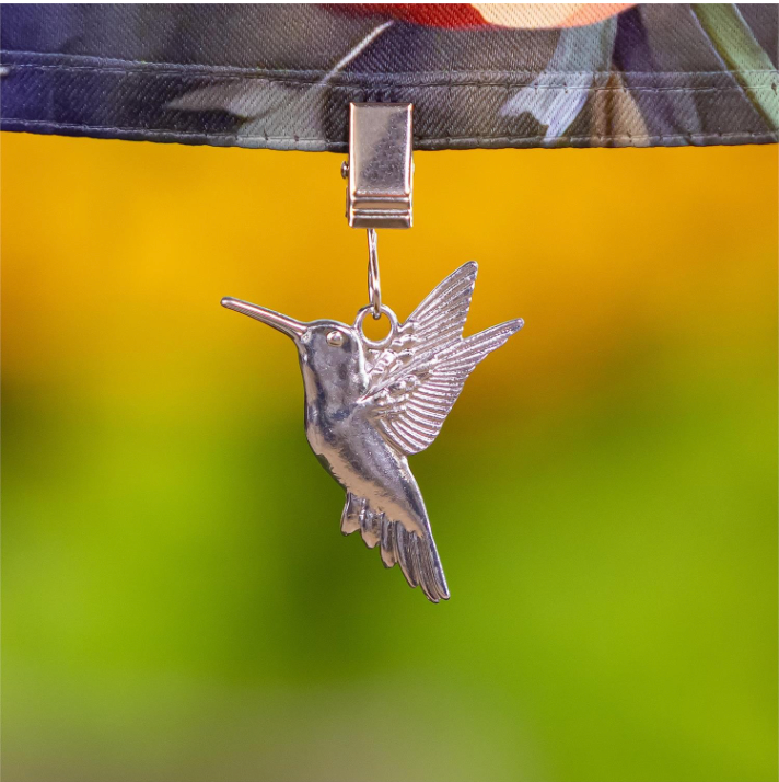 Metal Hummingbird Weighted Clip