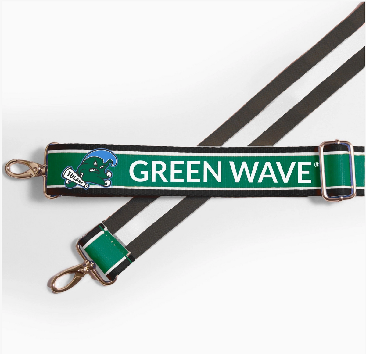 Tulane Green Wave stripe purse strap
