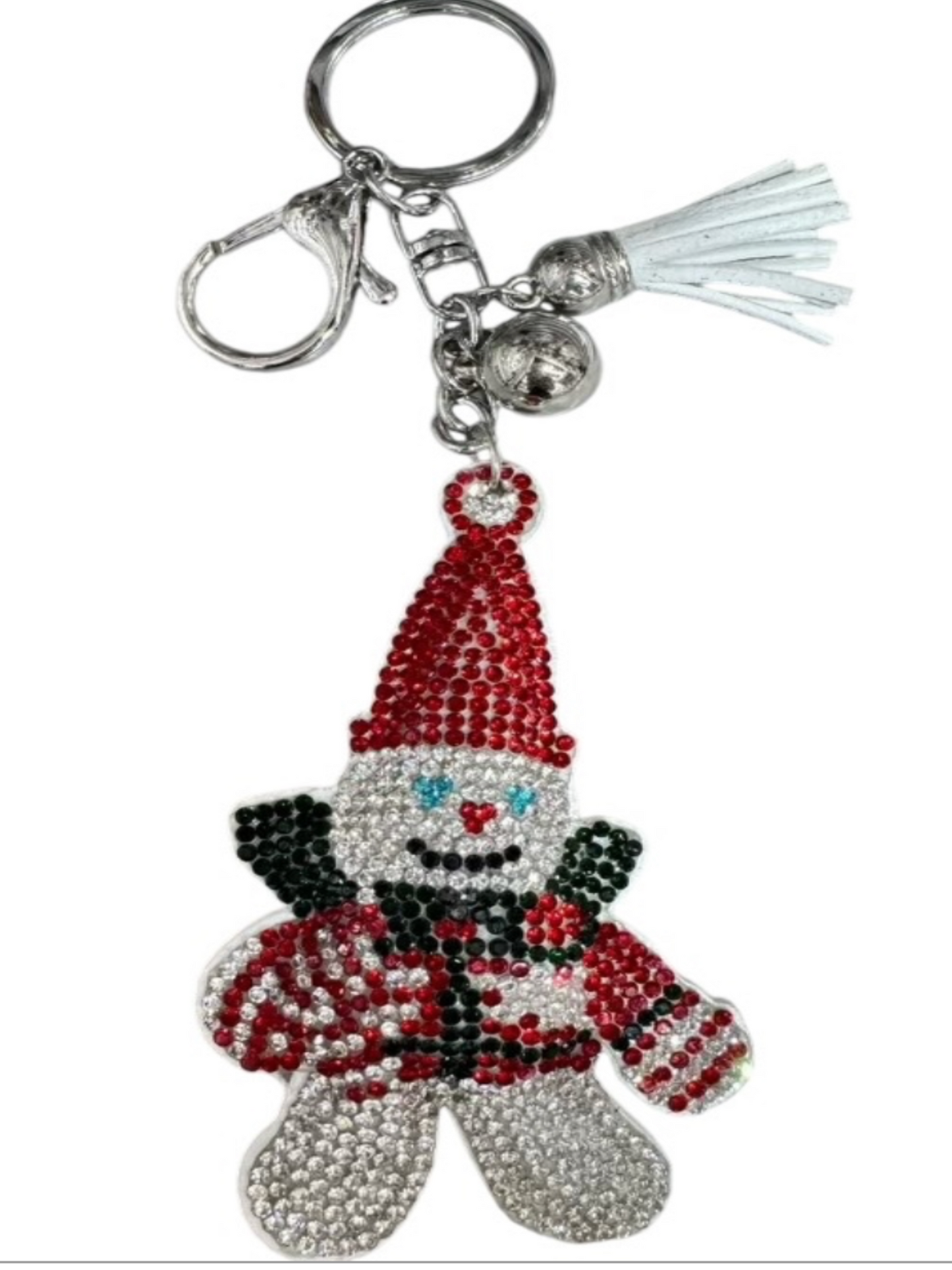 Flying snowball man keychains
