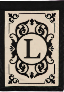 Burlap monogram Flags