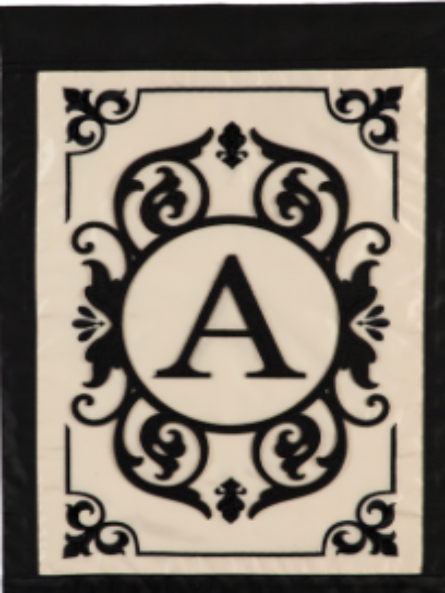 Burlap monogram Flags