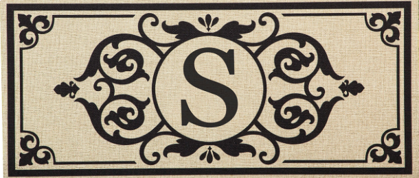 Monogram Initial Switch Mat Insert