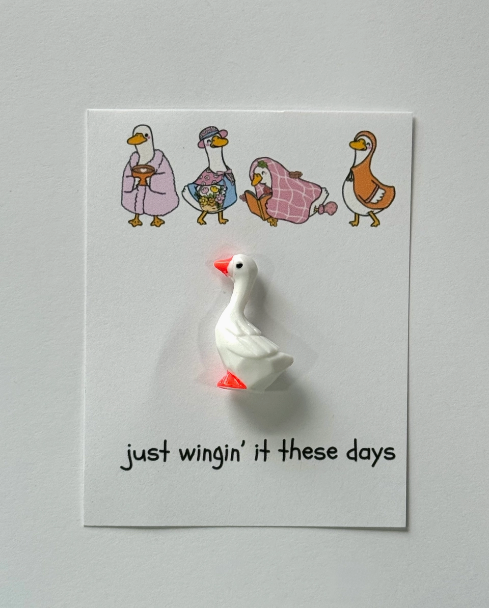 Baby Goose with a card