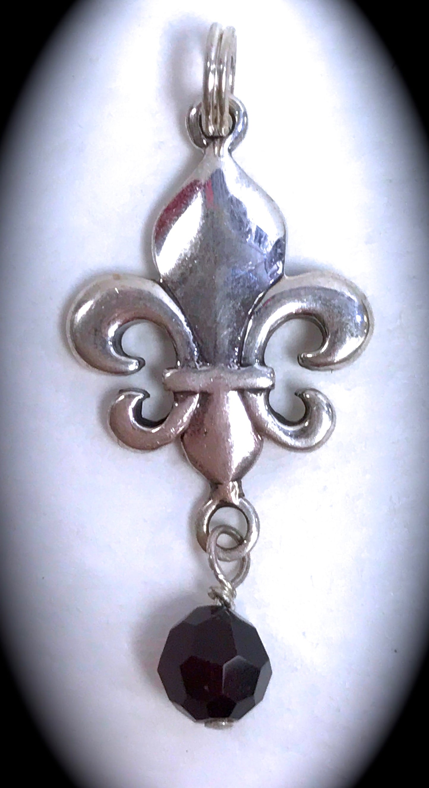 Birthstone Fleur De Lis Pendant