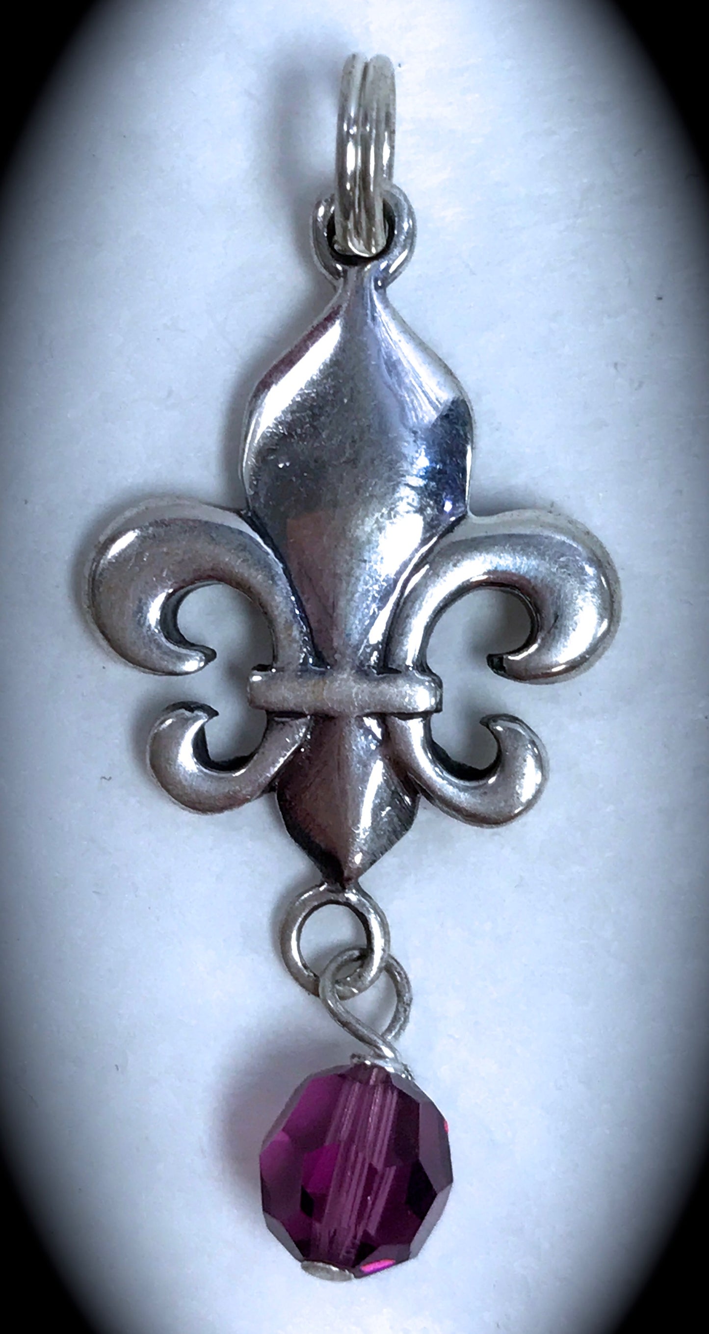 Birthstone Fleur De Lis Pendant