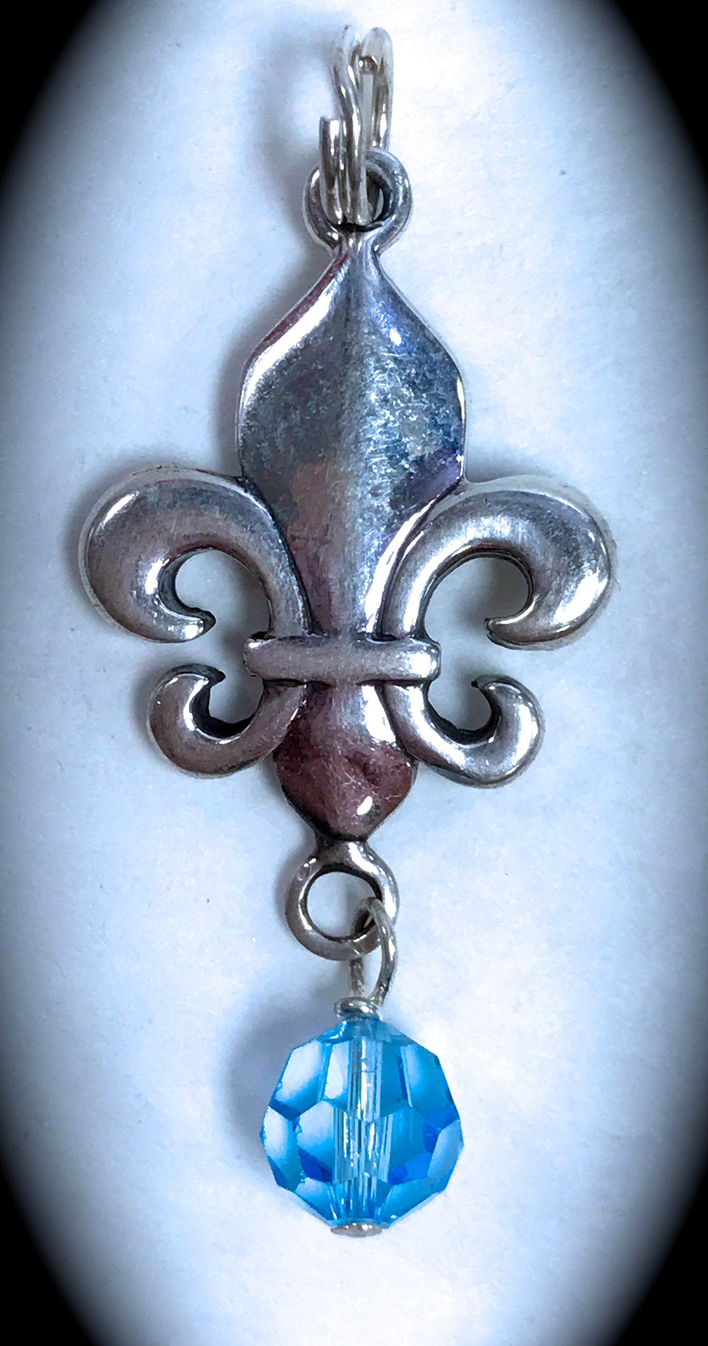 Birthstone Fleur De Lis Pendant