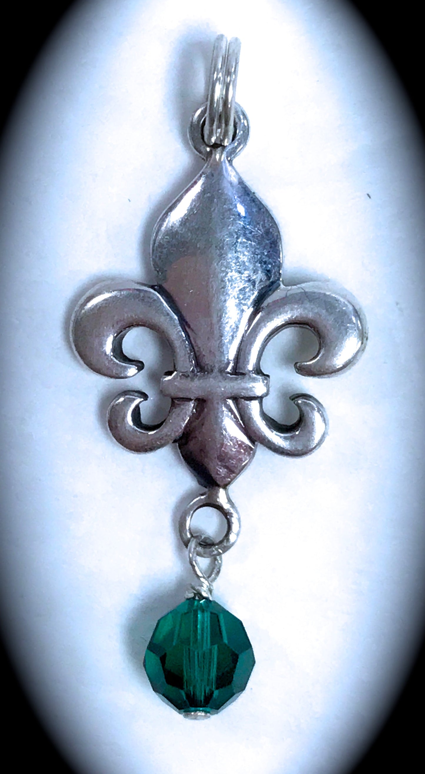 Birthstone Fleur De Lis Pendant