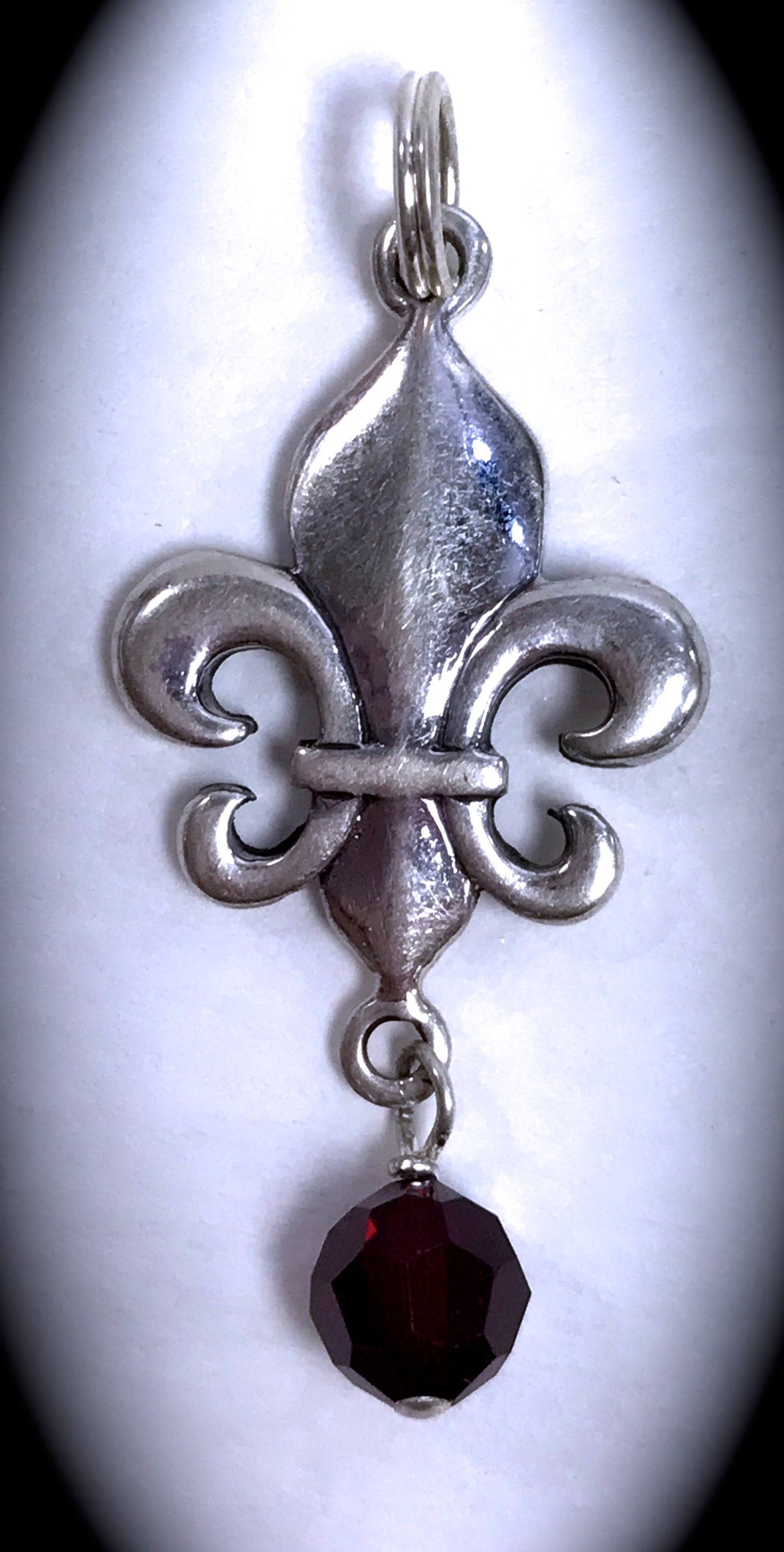 Birthstone Fleur De Lis Pendant