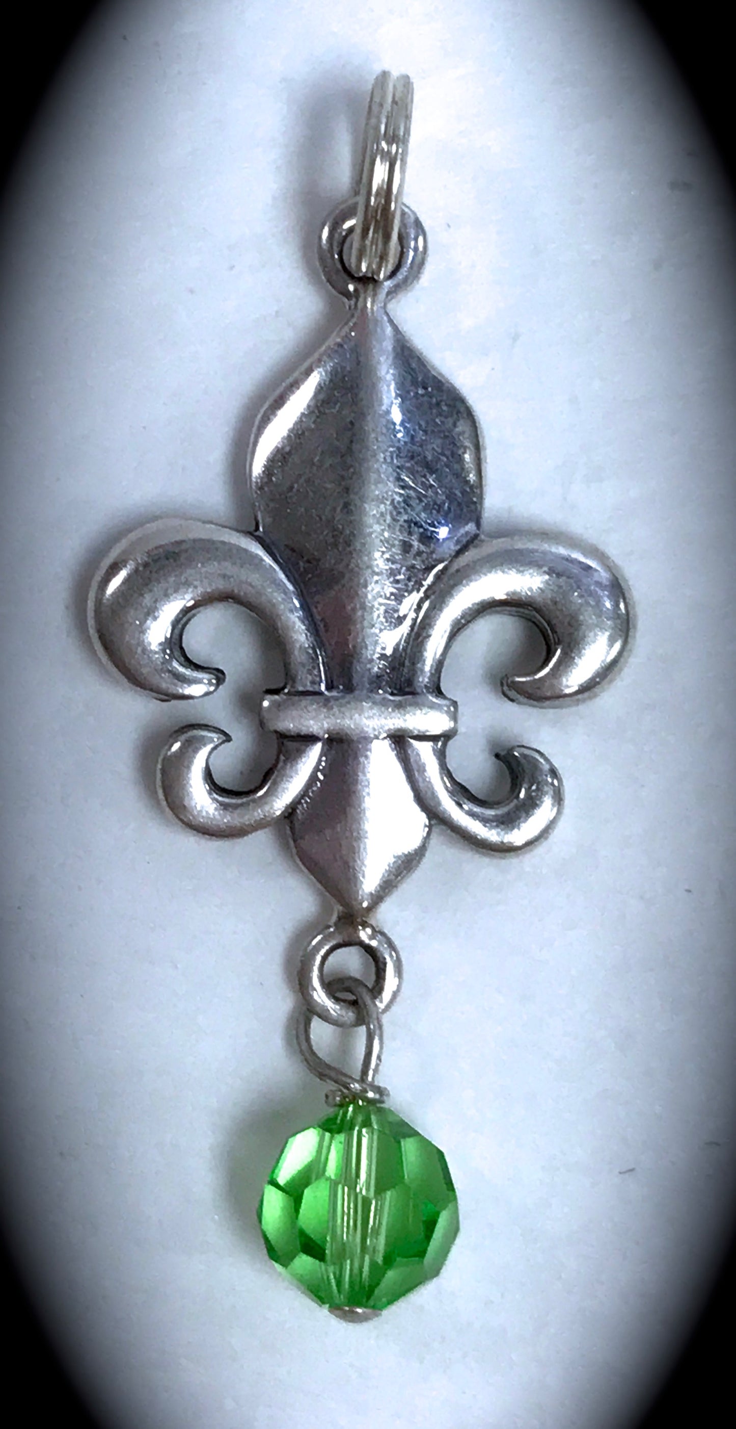 Birthstone Fleur De Lis Pendant
