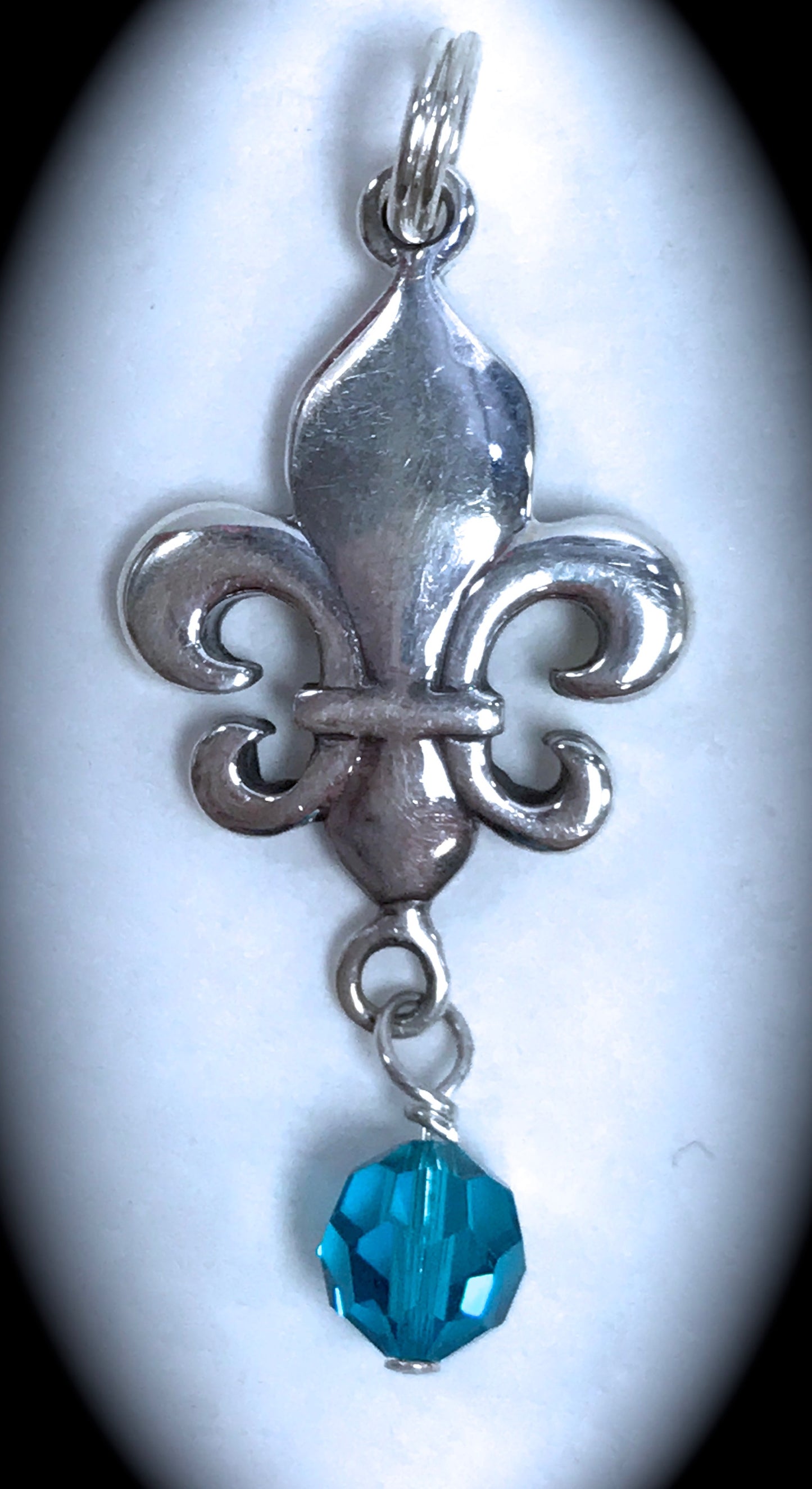 Birthstone Fleur De Lis Pendant