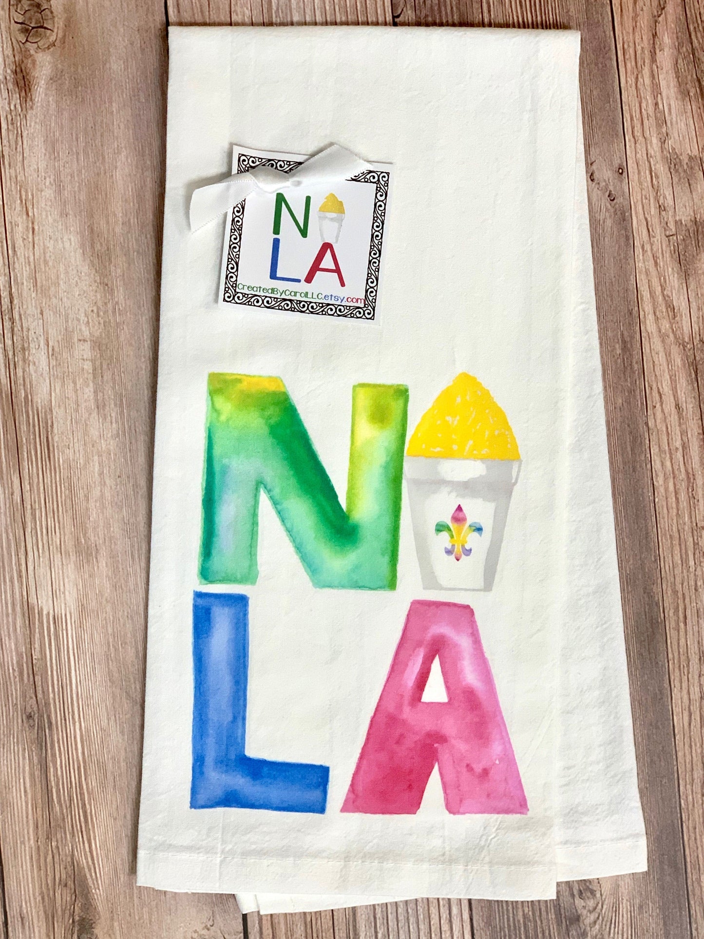 Watercolor NOLA Kitchen Towel