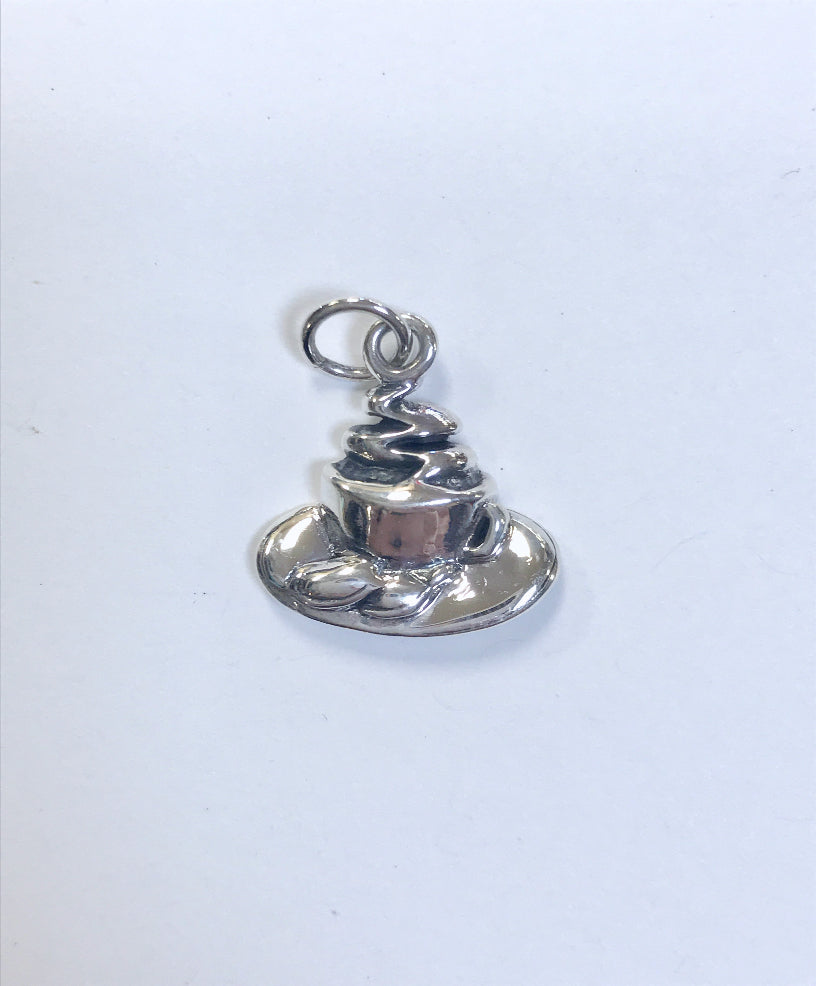Coffee & Beignets Sterling Silver Charm
